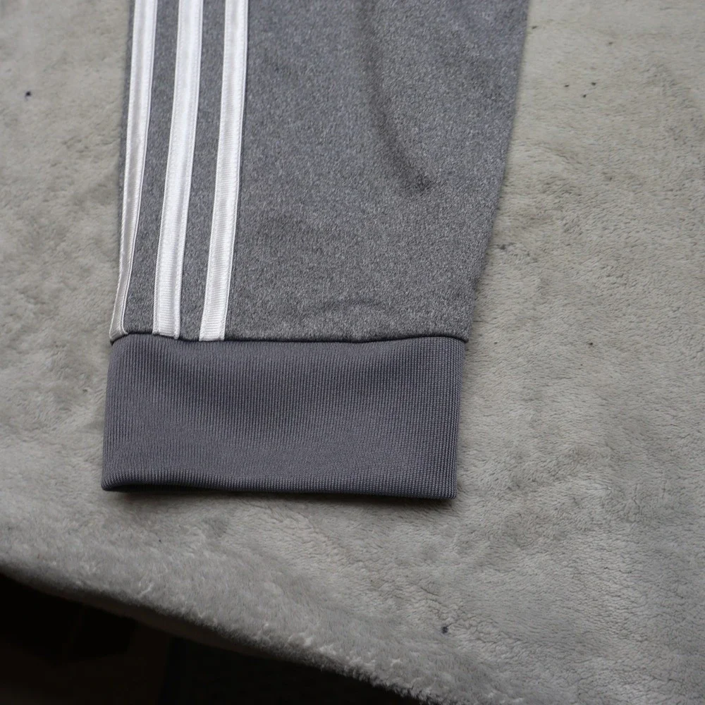 Adidas Track Pants Men XL 18/20 Gray Tapered Athletic Joggers Sport Gym 28x31